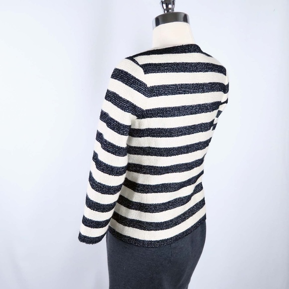 Talbots Striped Cropped Jacket - Picture 4 of 8